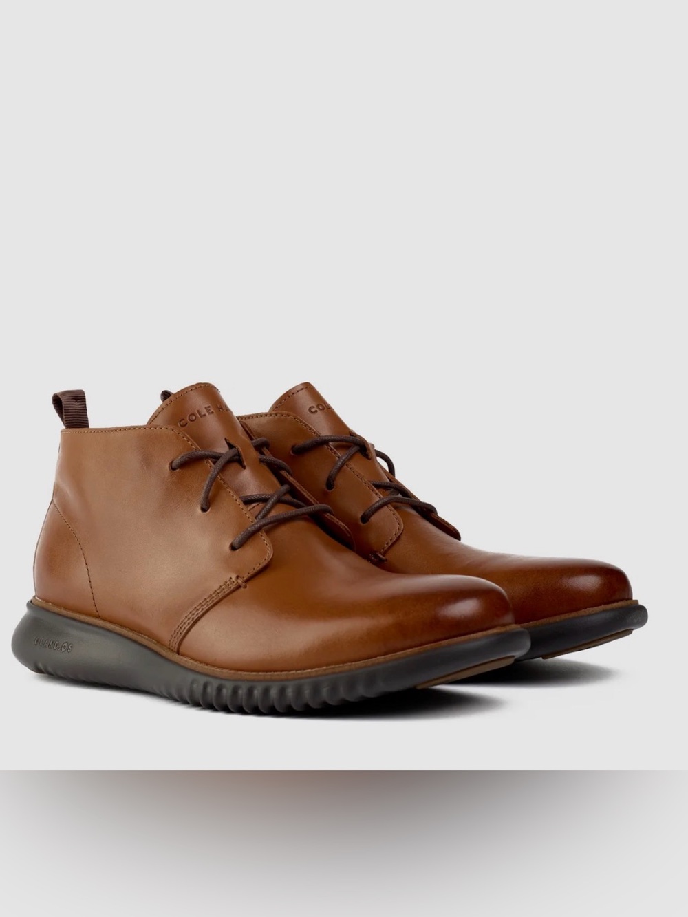 Cole Haan Tan Leather Zeroground Chukka Boots